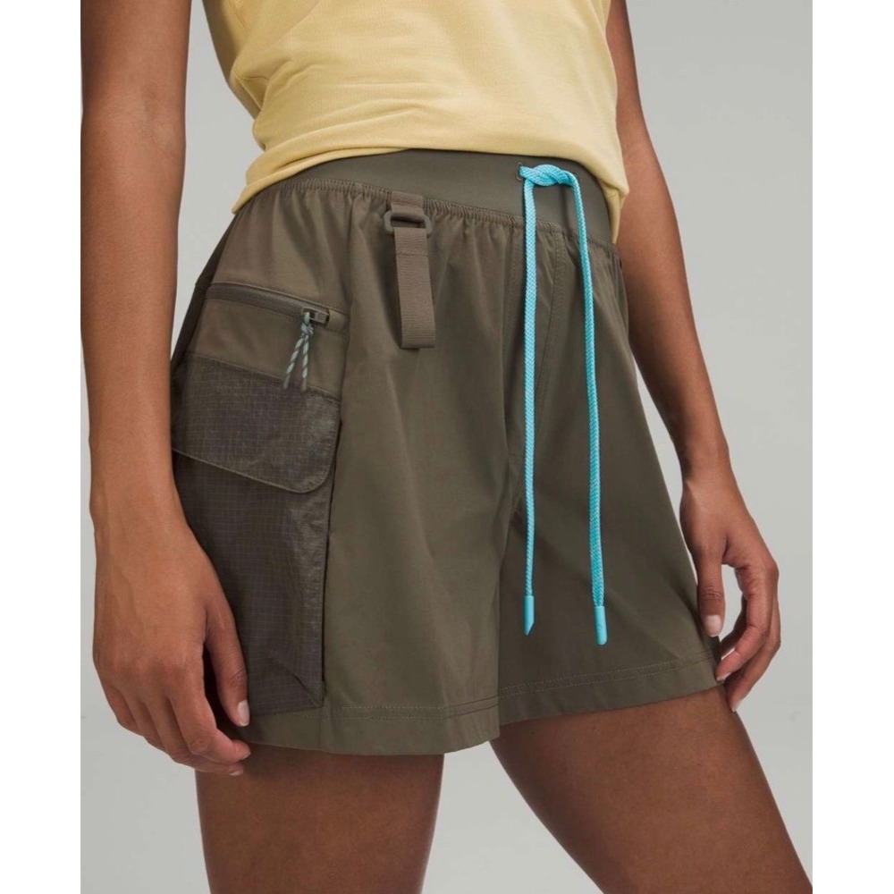Lululemon Lab Detours Cargo  High-Rise Hiking Short 5"Carob Brown Womens‎ 0 $89